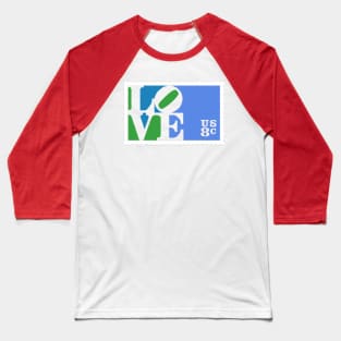 Love Stamp Stencil (Robert Indiana) Baseball T-Shirt